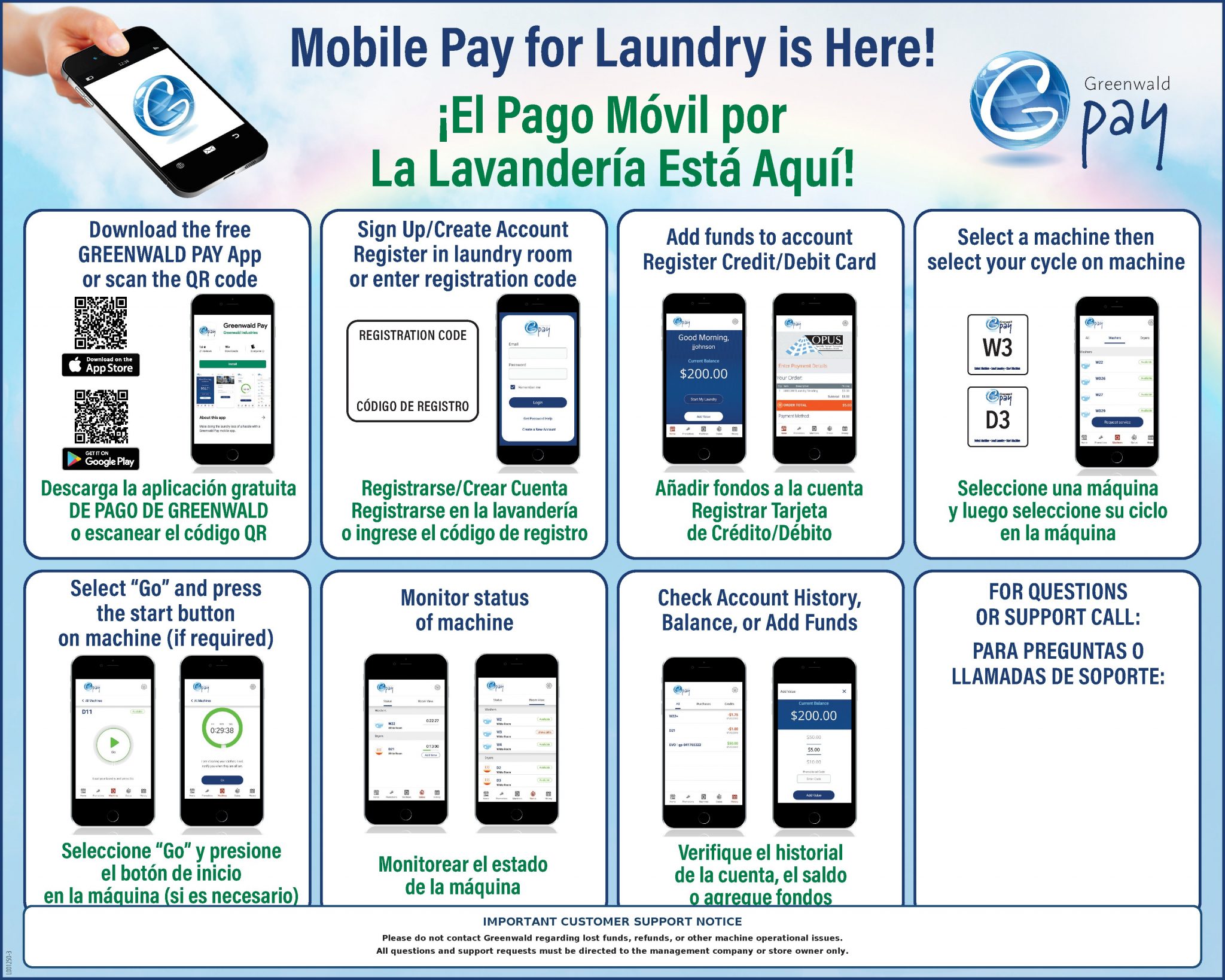 Greenwald Pay Laundry Room Flyer 2026